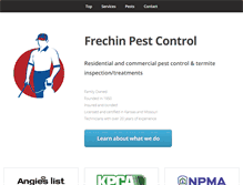 Tablet Screenshot of frechinpestcontrol.com